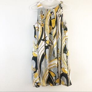 Essentials by A.B.C Bubble dress sleeveless retro geometric print size 8
